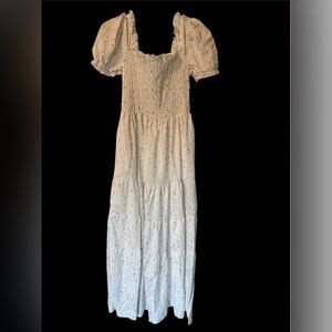 *New*Amazon White Floral Maxi Dress Size Medium